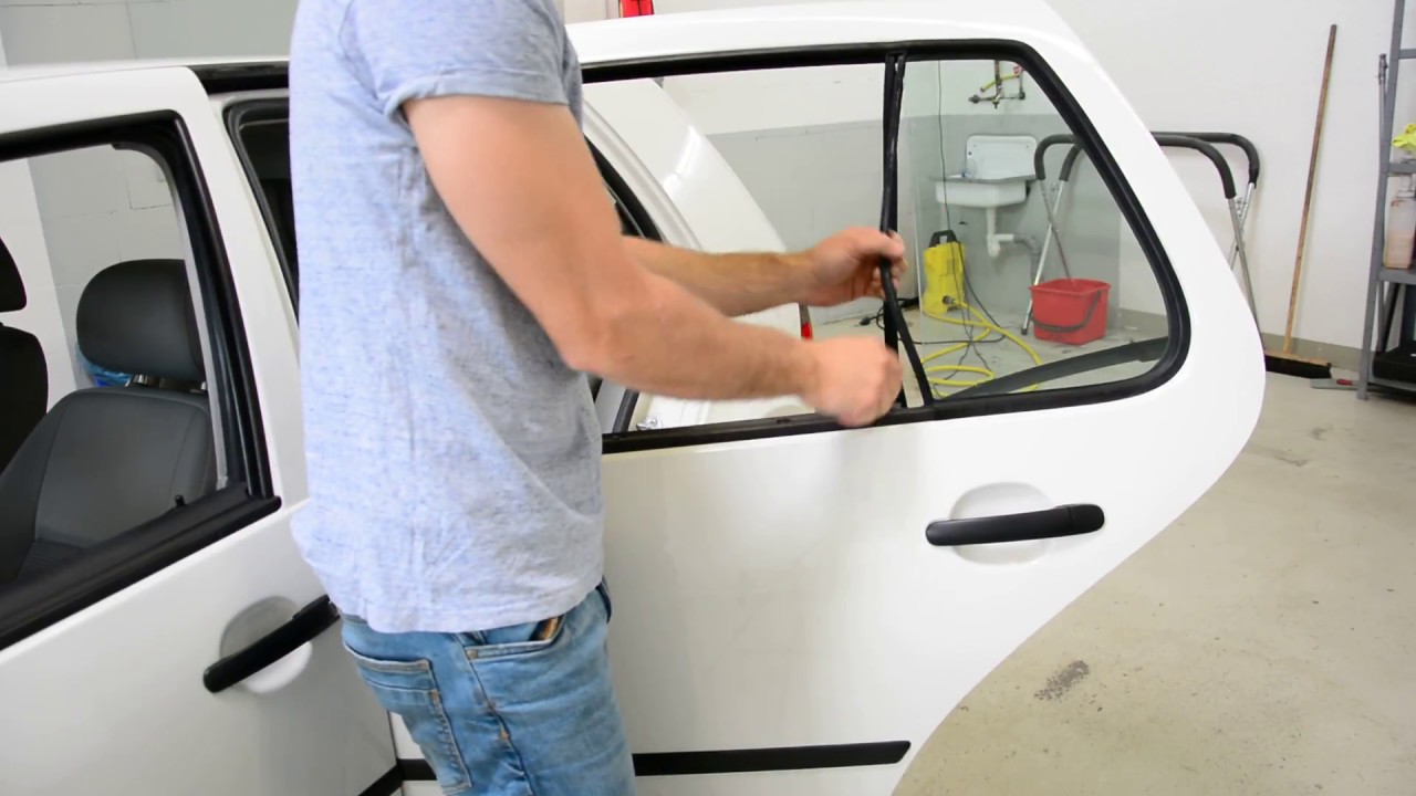 Side and Rear Window Restoration Slide and rear window restoration on classic car.