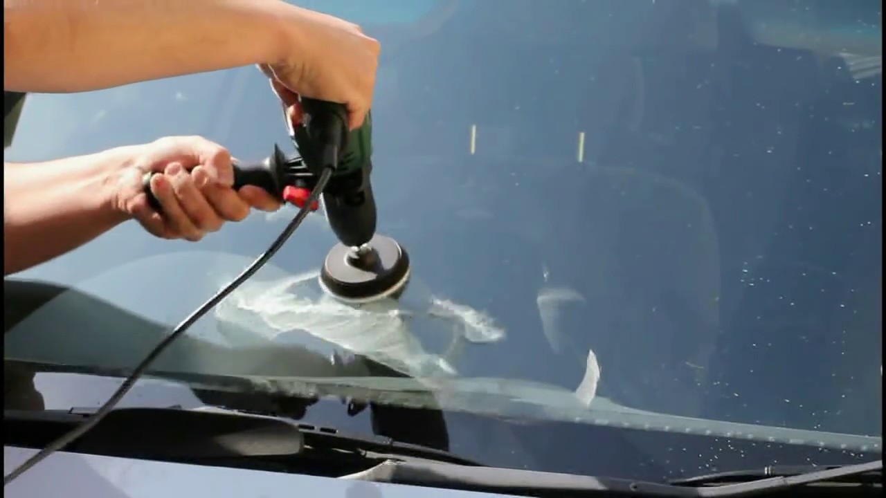 Windshield Scratch and Chip Repair Window chip and scratch repair on classic car.